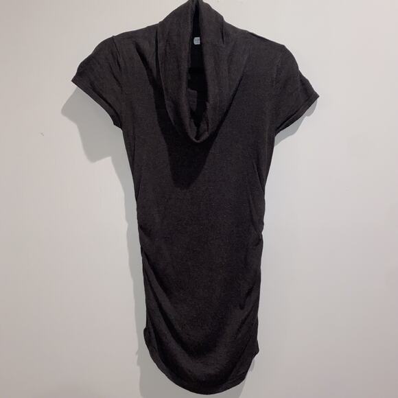 A PEA IN THE POD Maternity Sz S Cowl Neck Brown Sweater Shirt Soft Spandex Fall - Picture 1 of 6